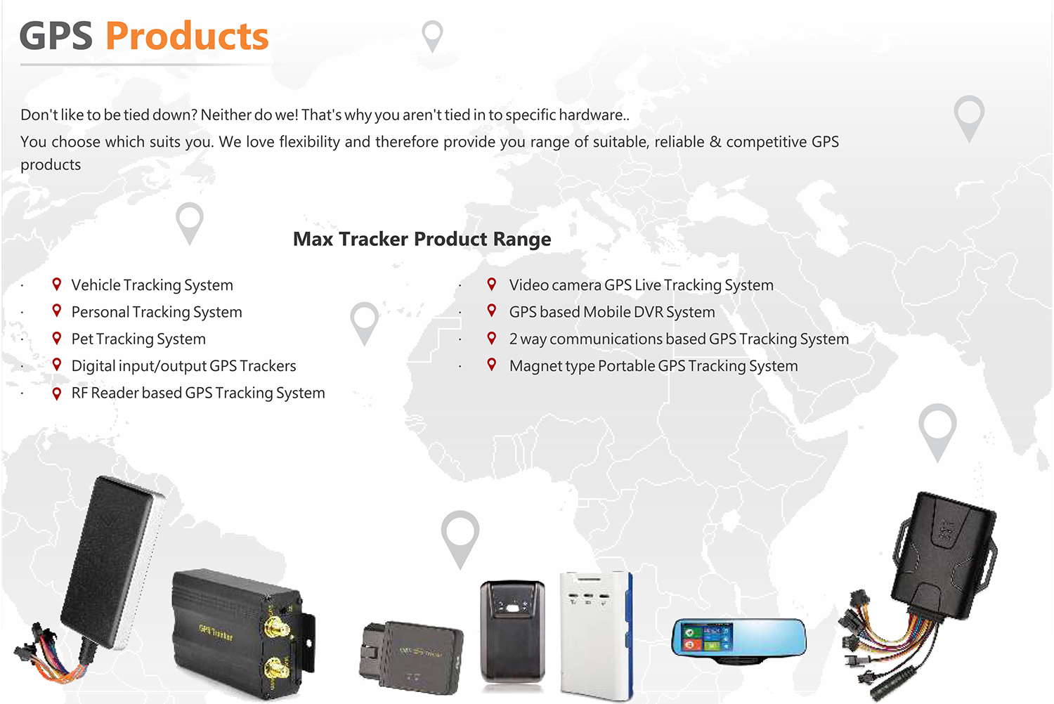 Detailed GPS Tracking devices products 
